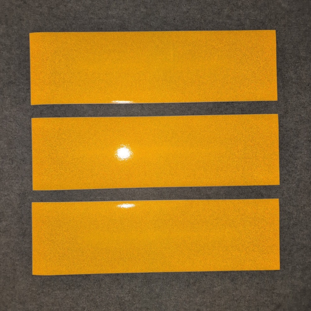 3M Scotchlite Reflective Graphic Film Yellow Adhesive Strips (Set of 3) 12×3.5 - Picture 3 of 6